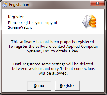 ScreenWatch Demo/Registration