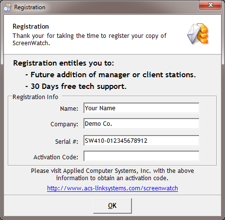 ScreenWatch Registration