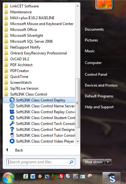 Browse to SoftLINK Class Control Deploy Utility