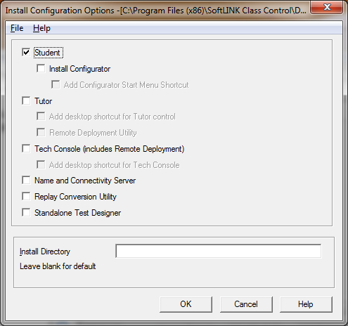 SoftLINK Install Configuration Options