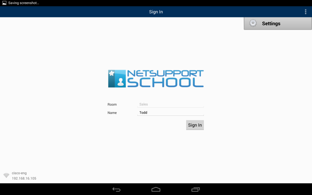 SoftLINK Android Student Settings