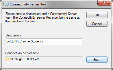 SoftLINK Classroom Management Software Add Connectivity Server Key