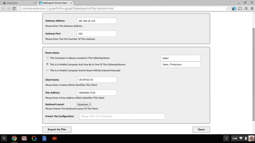 SoftLINK Chrome OS Client Setup